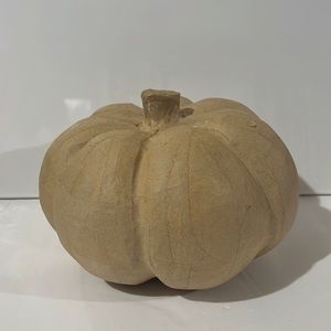 NEW Large Fall Brown Paper Mache Pumpkin - Craft/Rustic Decor - 9.75x7.5in